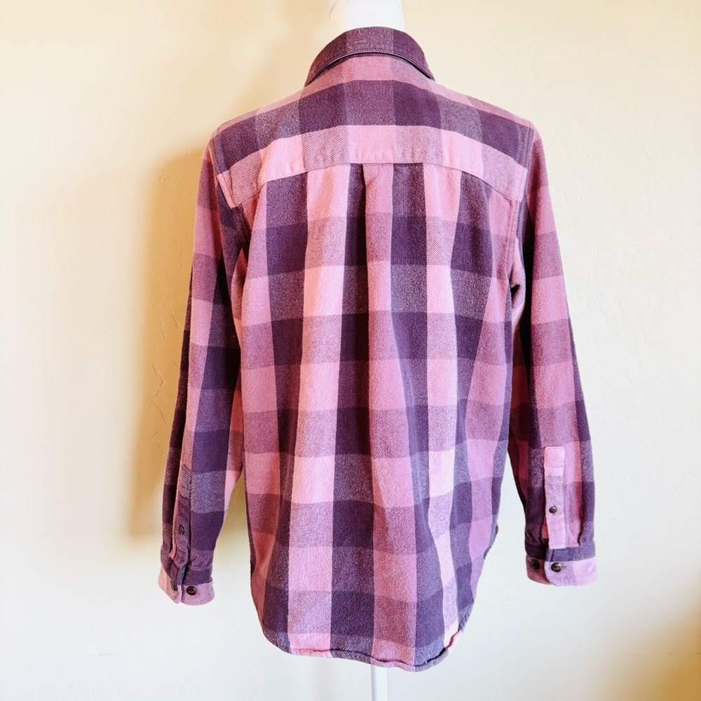 L.L. Bean Pink & Purple Plaid Flannel - Picture 8 of 12